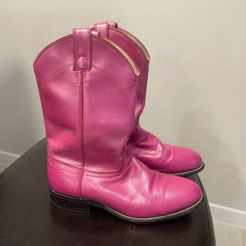 LAREDO fuschia Barbie pink western boots US 7.5 M
